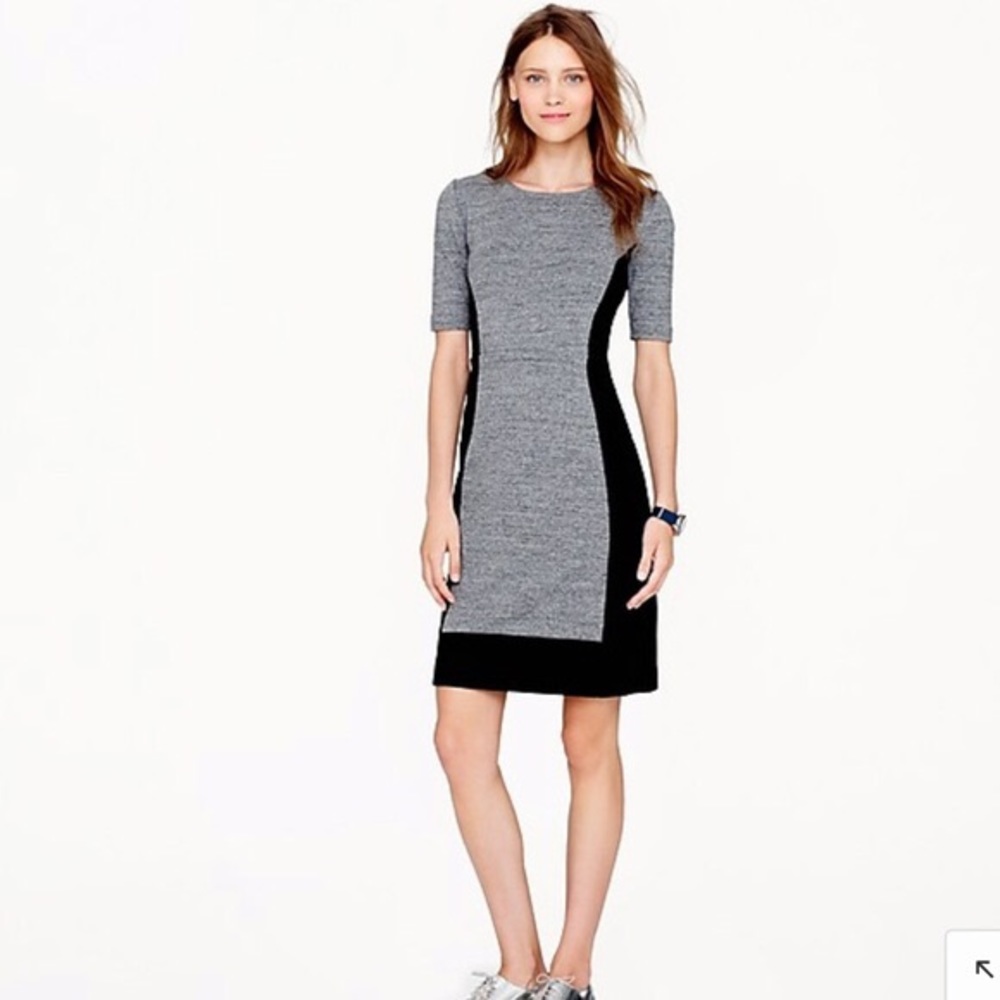 J. Crew Gray Marle Black Dress